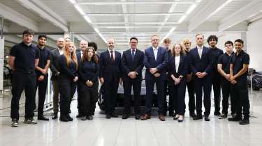 British PM with McLaren staff