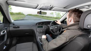 Saab 9-5 SportWagon interior driving