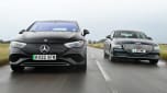 Mercedes EQE and Genesis Electrified G80 - front tracking