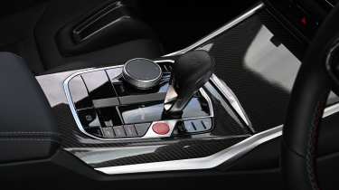 New BMW M2 being driven in the UK - centre console 