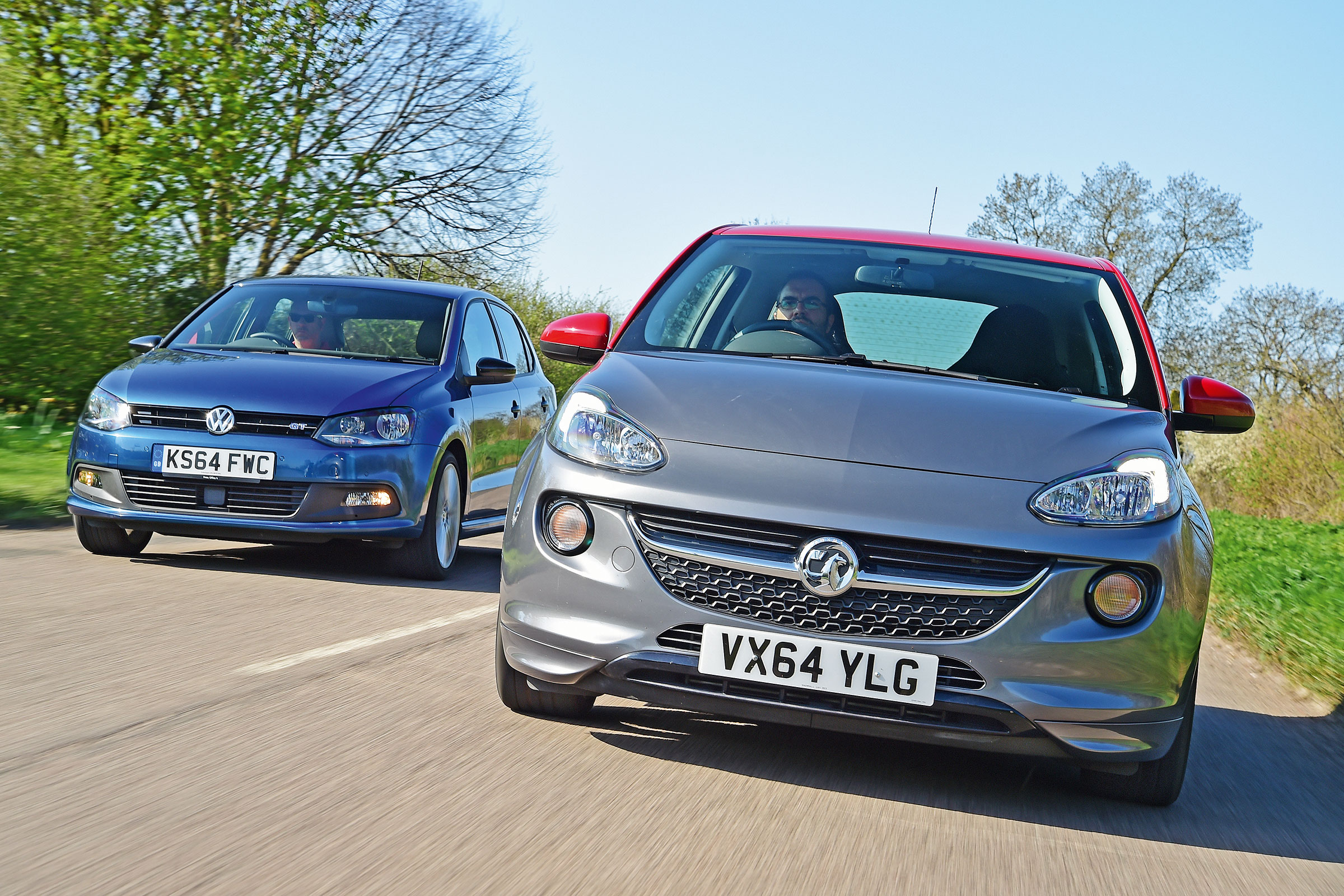 Vauxhall Adam Grand Slam vs VW Polo BlueGT | Auto Express