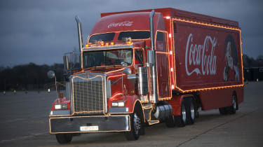 We drive the Coca Cola Christmas lorry!