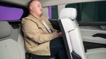 Ellis Hyde sat in the rear seats of the Skoda Peaq