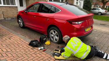 Skoda Enyaq Coupe 85 Edition - first report puncture repair