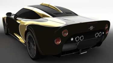 Spyker C8 Aileron - gold rear