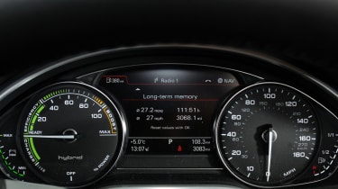Audi A8L Hybrid 2.0 TFSI dials