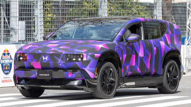 Honda 0 SUV prototype being driven by Max Verstappen - front 