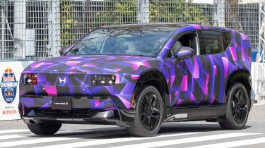 Honda 0 SUV prototype being driven by Max Verstappen - front 