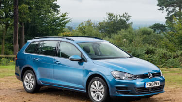 Volkswagen Golf Estate - front static blue
