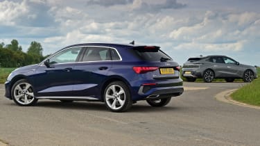 DS 4 and Audi A3: Both cars rear static
