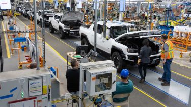 GMC Hummer EV production line