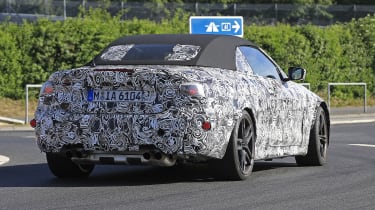 BMW M4 Convertible spied - rear tracking