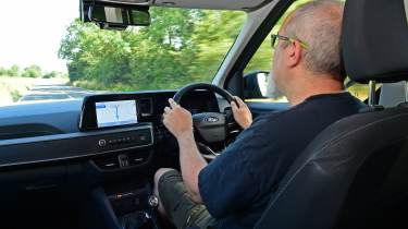 Dean Gibson driving the Ford Tourneo Courier Titanium