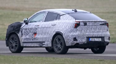 Lynk &amp; Co Coupe-SUV spied - rear 3/4 tracking