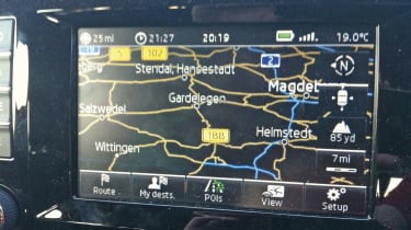 Skoda Octavia Estate long-termer - sat-nav screen