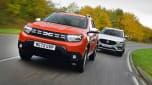 Dacia Duster and MG ZS - front cornering