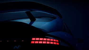 Hyundai Ioniq 6 N teaser - rear lights and spoiler