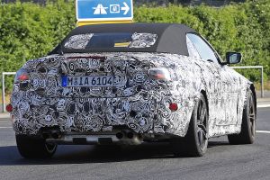 BMW M4 Convertible spied - rear tracking