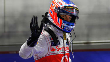 Jenson Button claims second place at the Singapore Grand Prix
