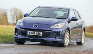 Mazda 3 front cornering