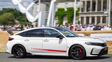 Honda Civic Type R Ultimate Edition - side profile up the Goodwood hill