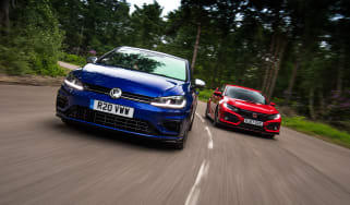 Volkswagen Golf R vs Honda Civic Type R - header