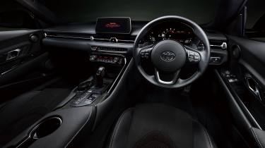 Toyota Supra A90 Final Edition - cabin with black seats