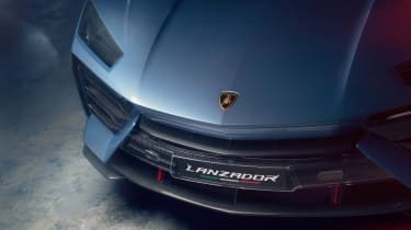 Lamborghini Lanzador electric GT concept detail  bonnet