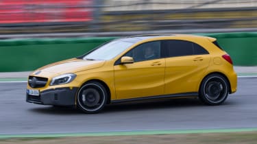 Mercedes A45 AMG prototype in action