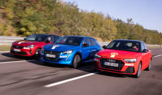 Vauxhall Corsa vs Peugeot 208 vs Audi A1 - header