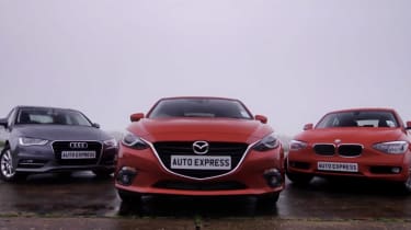 Mazda 3 vs Audi A3 Sportback & BMW 1 Series