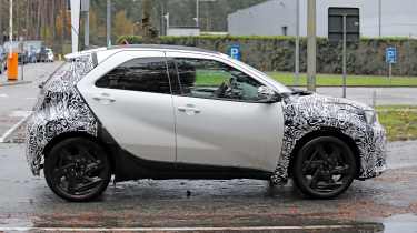 Toyota Aygo X facelift (camouflaged) - side