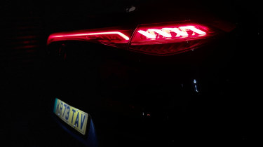 Mercedes EQE - tail light (at night)
