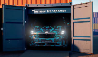 2024 Volkswagen Transporter parked in shipping container - front