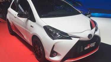 Toyota Yaris GRMN hot hatch 2017 - Geneva front quarter