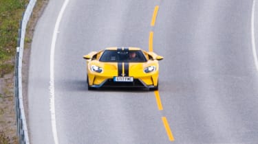 Ford GT Norway road trip - front action