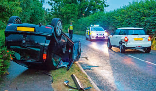 Uninsured driver car crash