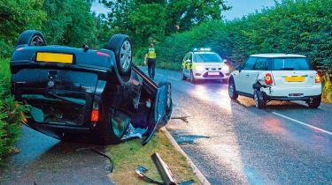 Uninsured driver car crash