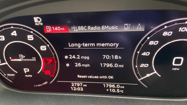 Audi RS 4 Avant long termer second report - dials