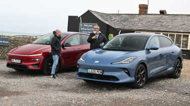 MG IM6 vs Tesla Model Y - front 3/4