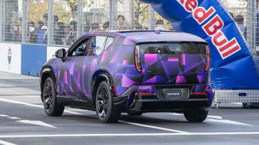 Honda 0 SUV prototype being driven by Max Verstappen - rear