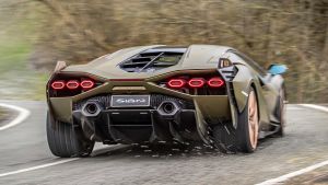 Lamborghini Sian - rear cornering