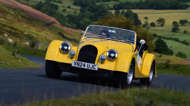 Morgan Plus Four - front cornering 