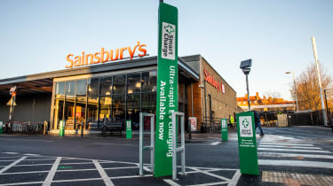 Sainsburys EV charger signage