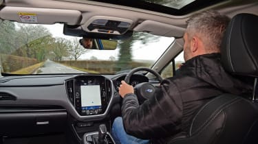 Richard Ingram driving the Subaru Crosstrek 2.0i e-Boxer Touring