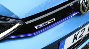 VW Golf SV BlueMotion badge
