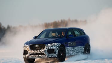 Jaguar F-Pace prototype - front tracking
