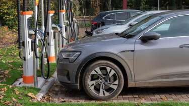 EVs connected to rapid charging stations