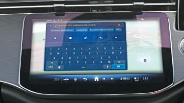 Mercedes E-Class touchscreen displaying keypad