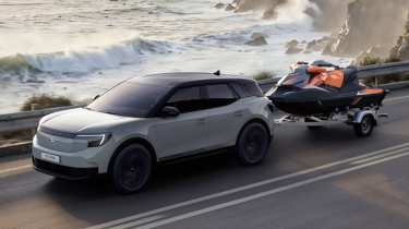 Ford Explorer Collection - front angled towing a jet ski